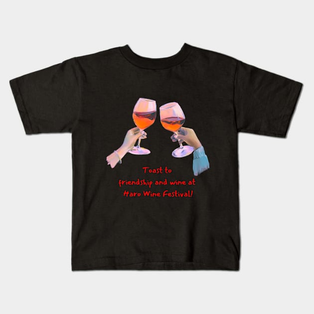 Haro Wine Festival Kids T-Shirt by PixelWolf Designs